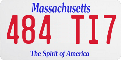 MA license plate 484TI7