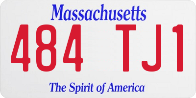 MA license plate 484TJ1