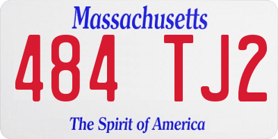 MA license plate 484TJ2