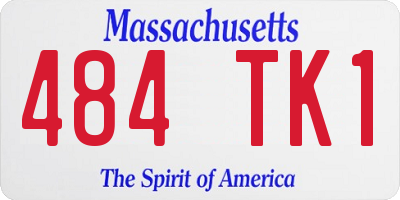 MA license plate 484TK1