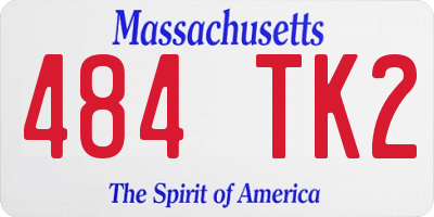 MA license plate 484TK2