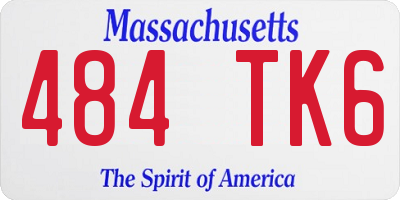MA license plate 484TK6