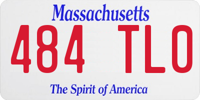 MA license plate 484TL0