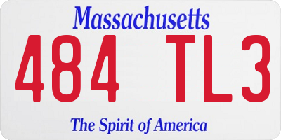 MA license plate 484TL3