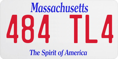 MA license plate 484TL4