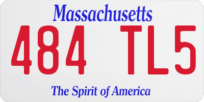 MA license plate 484TL5