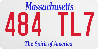 MA license plate 484TL7