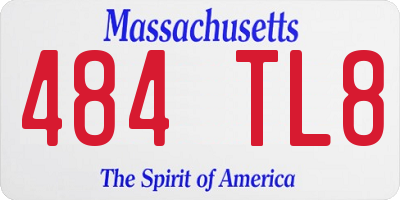 MA license plate 484TL8