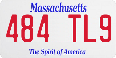 MA license plate 484TL9