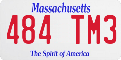 MA license plate 484TM3