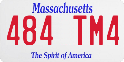 MA license plate 484TM4