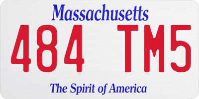 MA license plate 484TM5