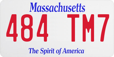 MA license plate 484TM7