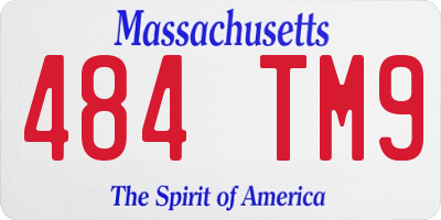 MA license plate 484TM9