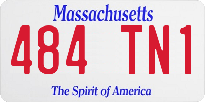 MA license plate 484TN1