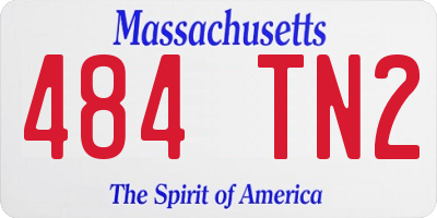 MA license plate 484TN2