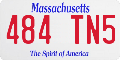 MA license plate 484TN5