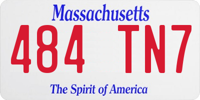 MA license plate 484TN7