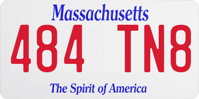MA license plate 484TN8