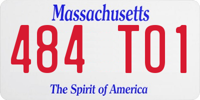 MA license plate 484TO1