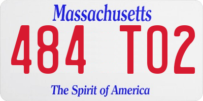 MA license plate 484TO2