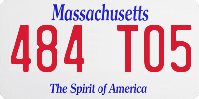 MA license plate 484TO5
