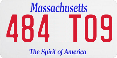 MA license plate 484TO9