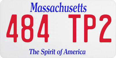 MA license plate 484TP2