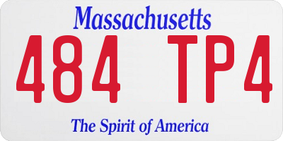 MA license plate 484TP4