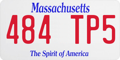MA license plate 484TP5