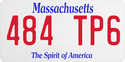 MA license plate 484TP6