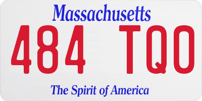 MA license plate 484TQ0