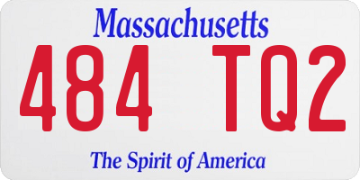 MA license plate 484TQ2