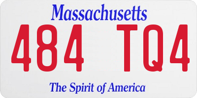 MA license plate 484TQ4