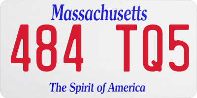 MA license plate 484TQ5