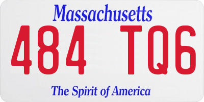 MA license plate 484TQ6