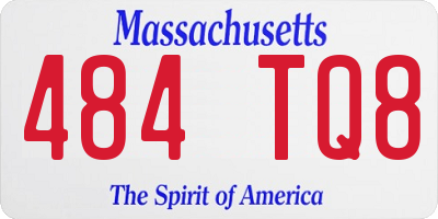 MA license plate 484TQ8