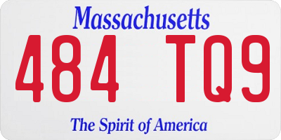 MA license plate 484TQ9