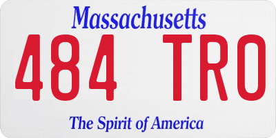 MA license plate 484TR0