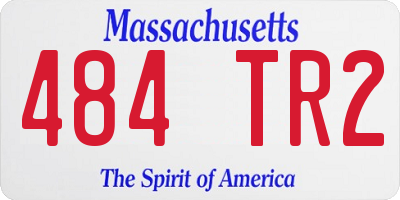 MA license plate 484TR2