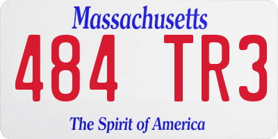MA license plate 484TR3