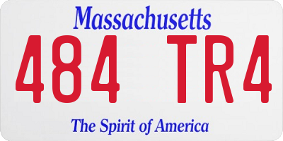 MA license plate 484TR4