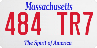 MA license plate 484TR7
