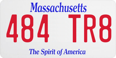 MA license plate 484TR8