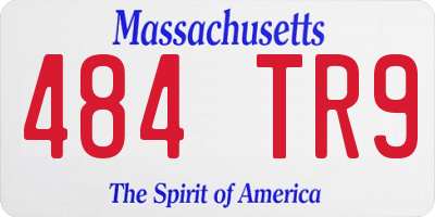 MA license plate 484TR9
