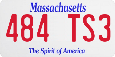 MA license plate 484TS3