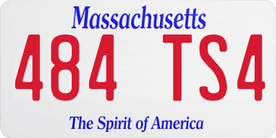 MA license plate 484TS4