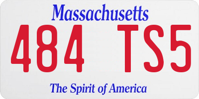 MA license plate 484TS5