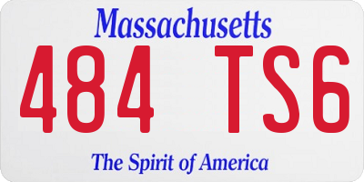 MA license plate 484TS6