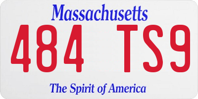 MA license plate 484TS9